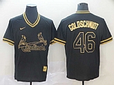 Cardinals 46 Paul Goldschmidt Black Gold Nike Cooperstown Collection Legend V Neck Jersey (1),baseball caps,new era cap wholesale,wholesale hats